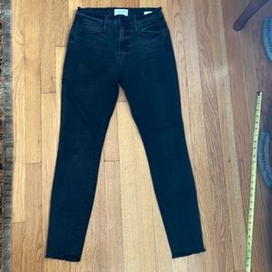 Frame jeans, Le High Skinny, black, sz 27, stretchy